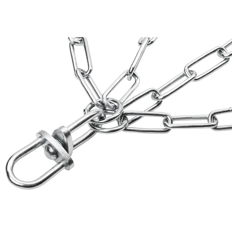 Boxsack 150 x 35 cm gefüllt aus Leder mit Stahlkette