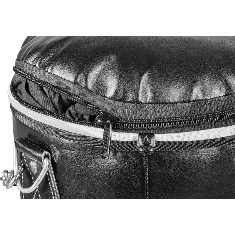 Boxsack 180 x 35 cm ungefüllt aus Leder mit Stahlkette