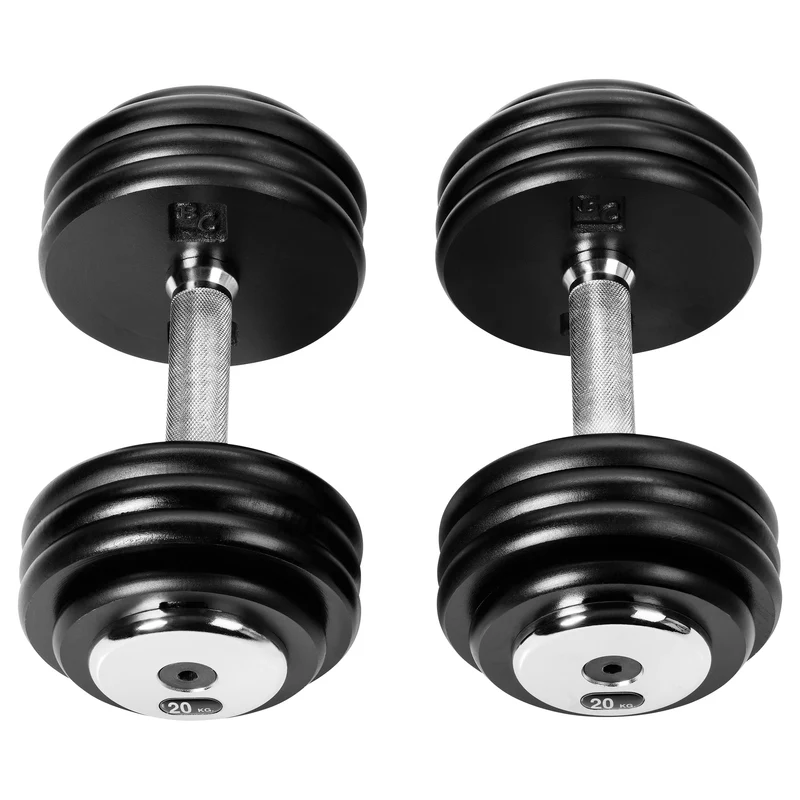Profi Studio Satz von 5 Kg - 27,5 Kg inkl. Ablage/Rack Guss