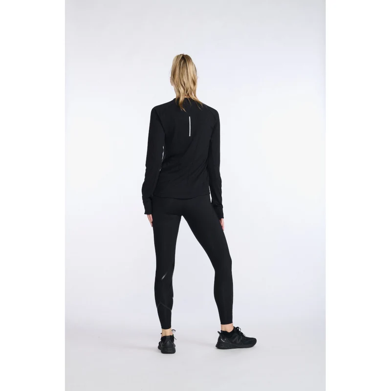 2XU Ignition Base Layer Longsleeve, Damen, Black/Silver Reflective