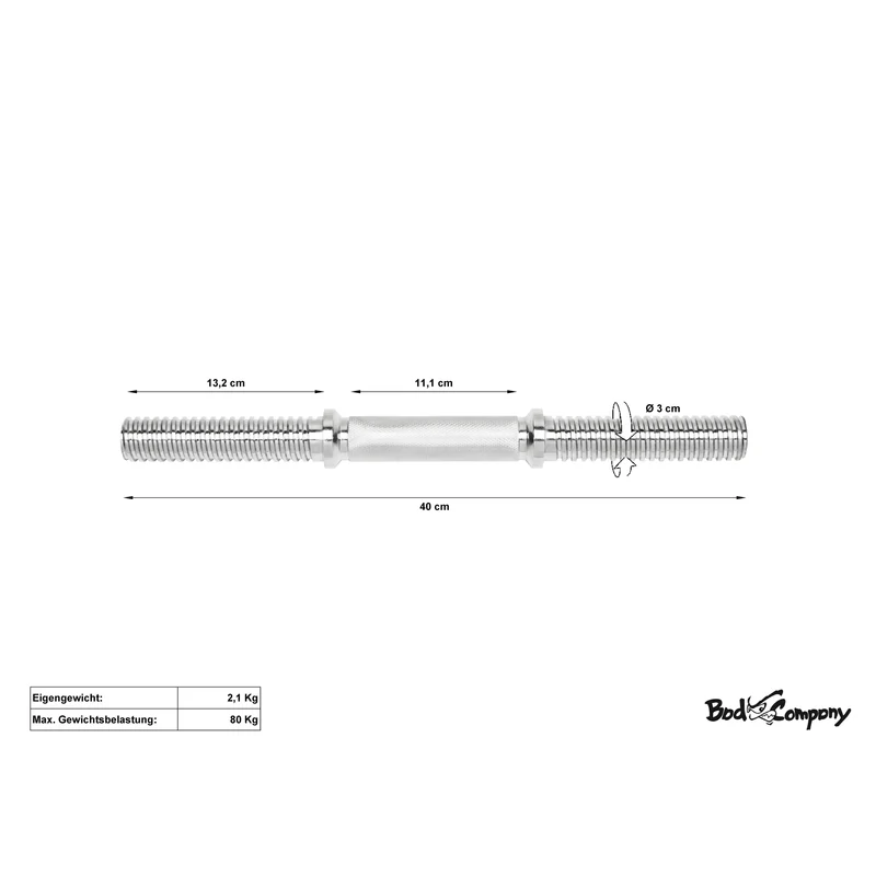Profi Kurzhantelstange 40cm Hantel 30/31mm Stern