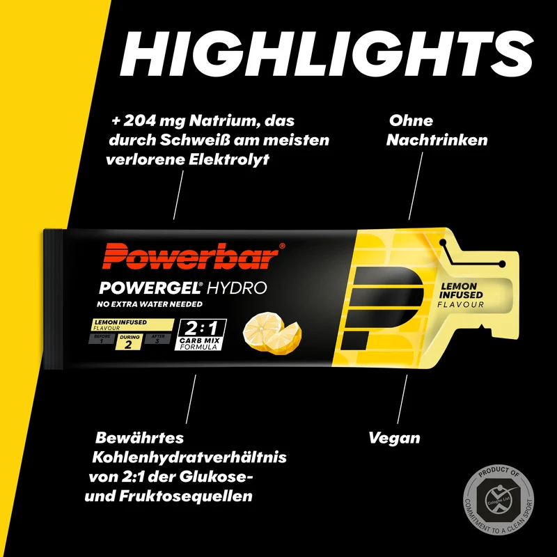 Powerbar Powergel Hydro, Lemon Infused, 67ml