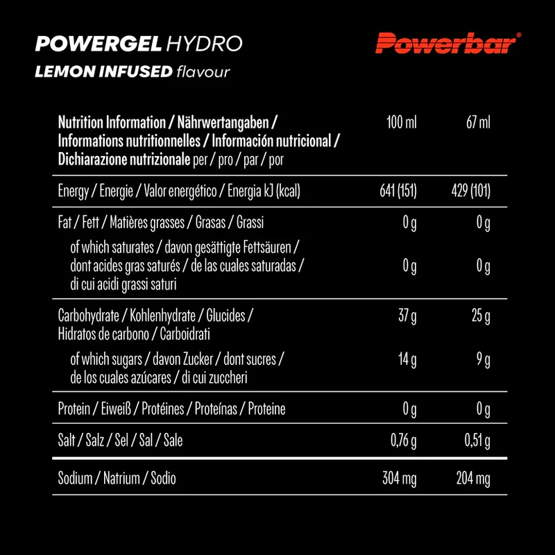Powerbar Powergel Hydro, Lemon Infused, 67ml