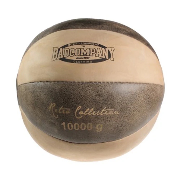 Retro Medizinball aus Rindsleder 10 kg