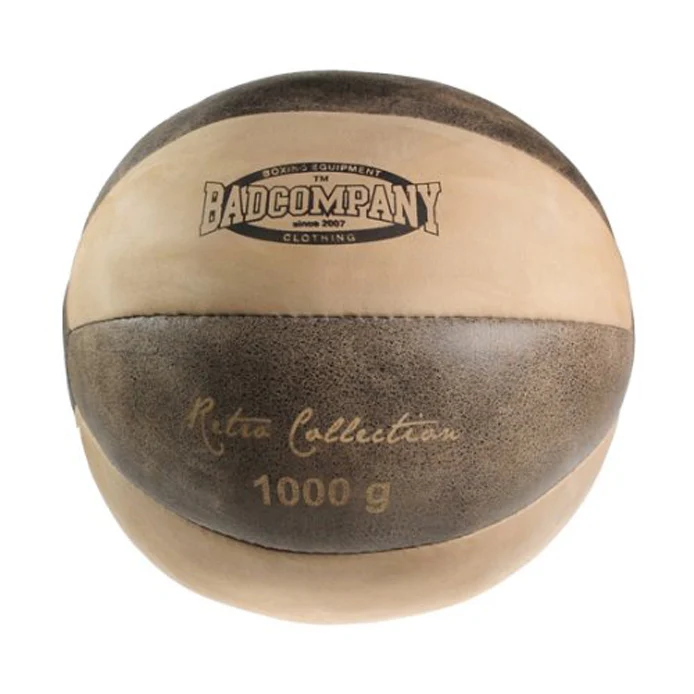 Retro Medizinball aus Rindsleder 1 kg