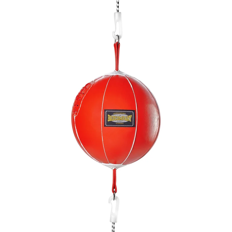 Doppelendball aus Leder inkl. Spanngurten red