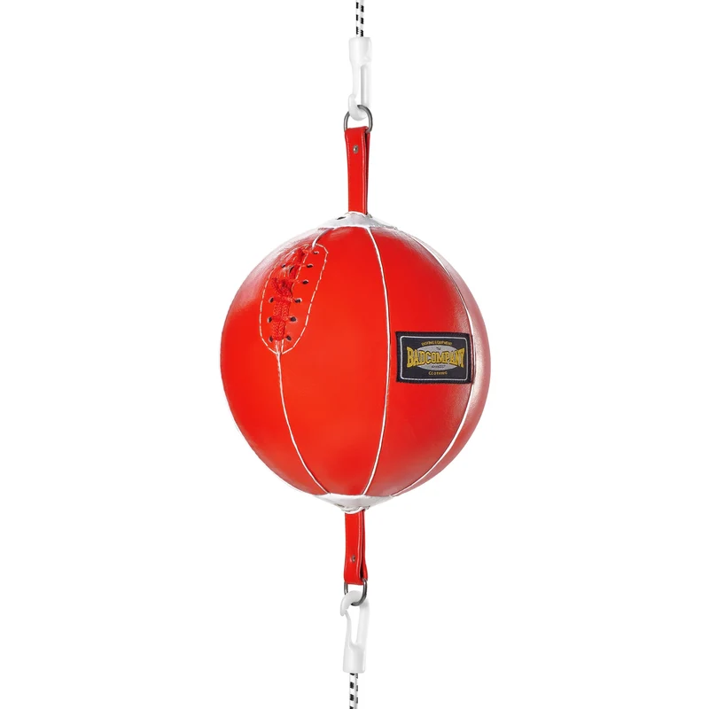 Doppelendball aus Leder inkl. Spanngurten red