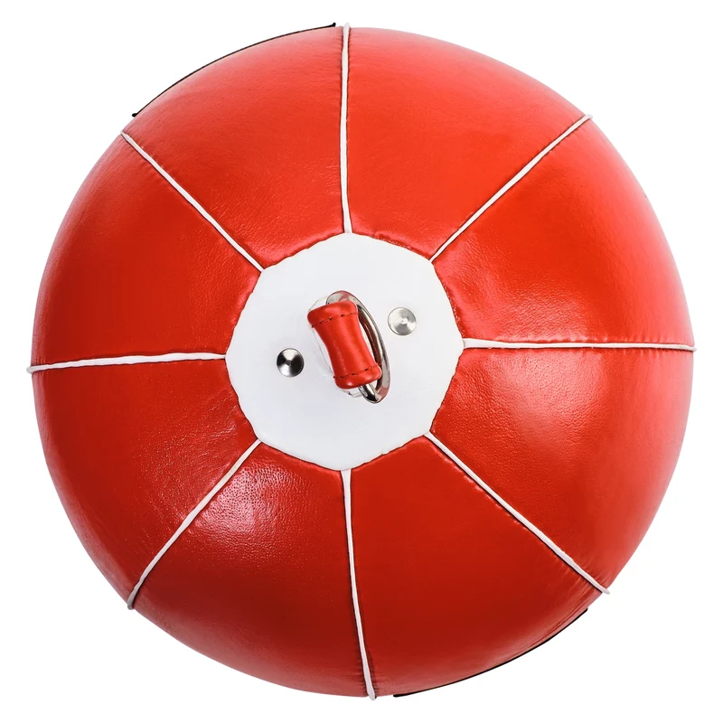 Doppelendball aus Leder inkl. Spanngurten red