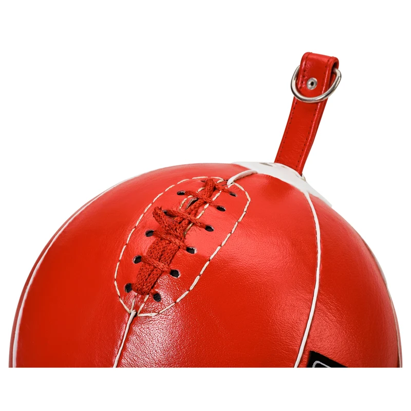 Doppelendball aus Leder inkl. Spanngurten red