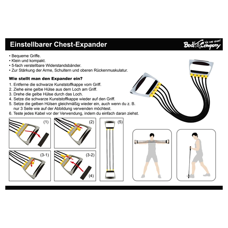 Chest-Expander 5-fach verstellbar