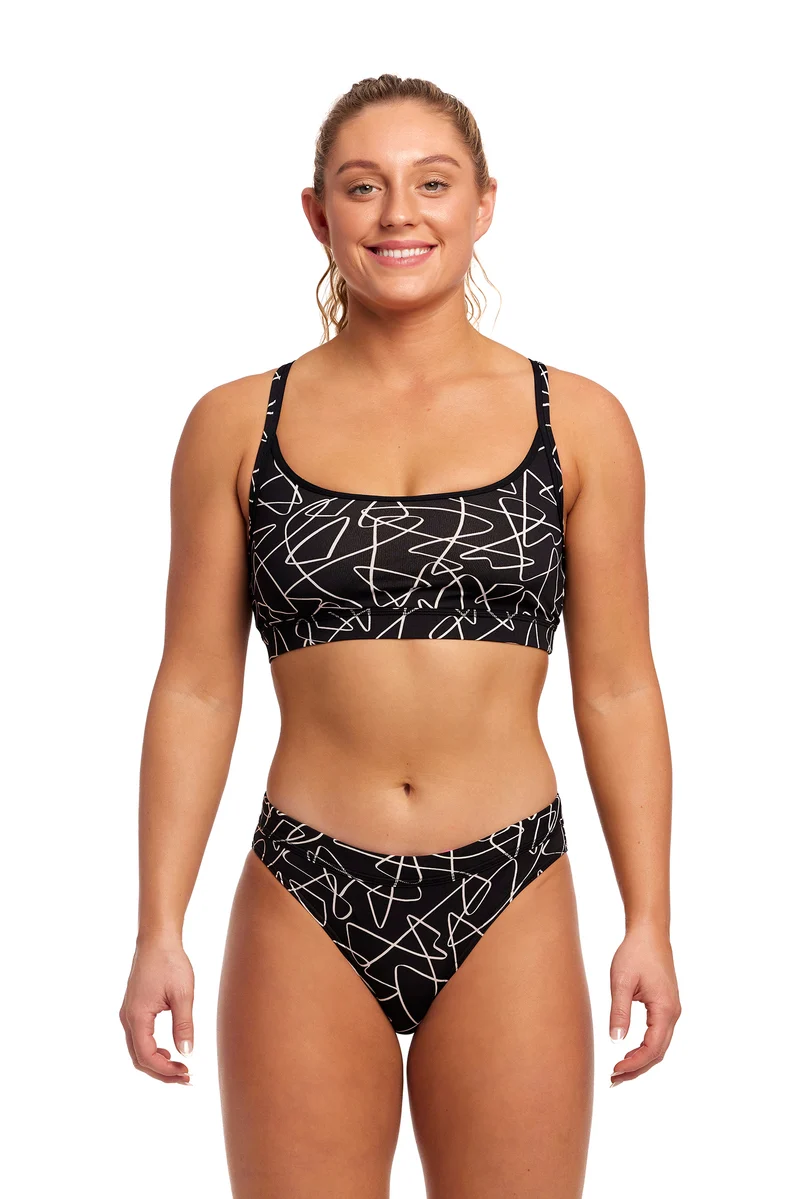 Way Funky Funkita, Sports Top Texta Mess, Bikinioberteil, Damen