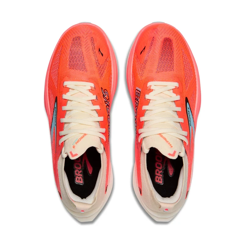 Brooks Hyperion Max 3, Laufschuhe, Damen, Coconut/Fiery Coral/Atomizer