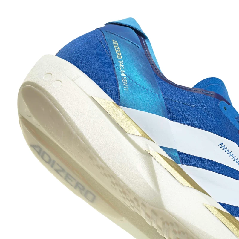 Adidas ADIZERO TAKUMI SEN 11, Laufschuh, Herren, Blue/White/Lime Burst