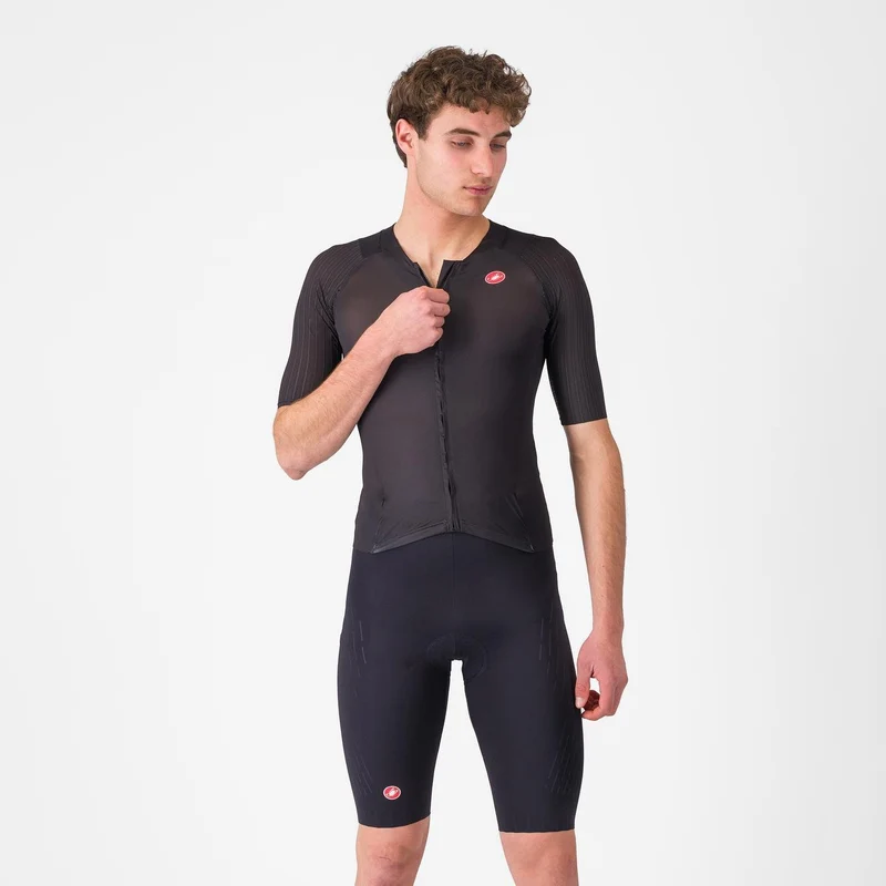 Castelli Free Sanremo 3 Short Sleeve Trisuit, Herren, Black
