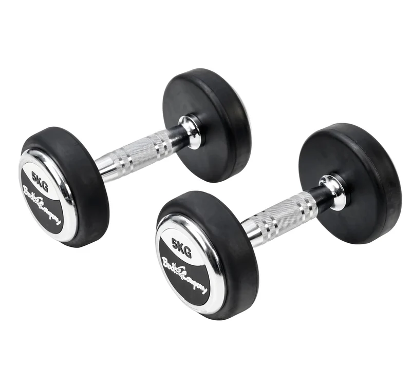 Deluxe 10 Kg (2x5,0) Hanteln Gewichte Rundhanteln Hantel Set Kurzhanteln