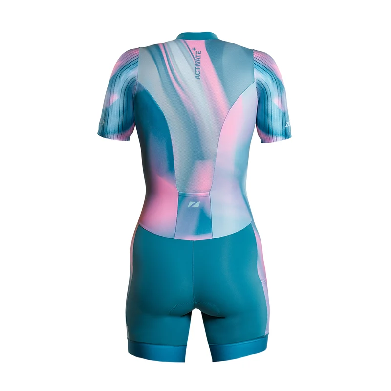 Zone3 Activate Plus Short Sleeve Trisuit, Damen, Print