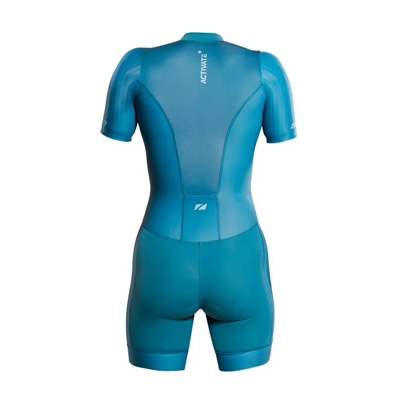 Zone3 Activate Plus Short Sleeve Trisuit, Damen, Teal