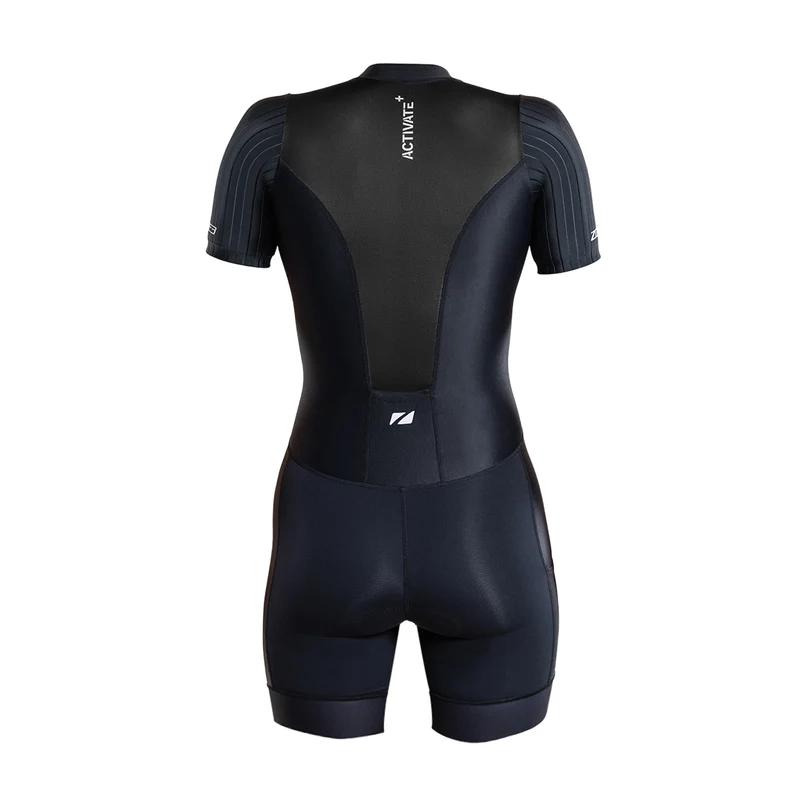 Zone3 Activate Plus Short Sleeve Trisuit, Damen, Black