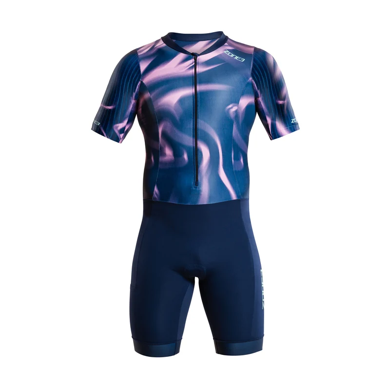 Zone3 Men's Activate Plus Short Sleeve Trisuit, Print