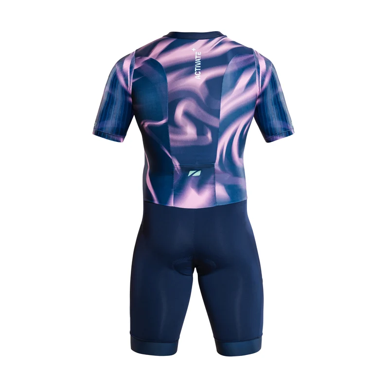 Zone3 Men's Activate Plus Short Sleeve Trisuit, Print