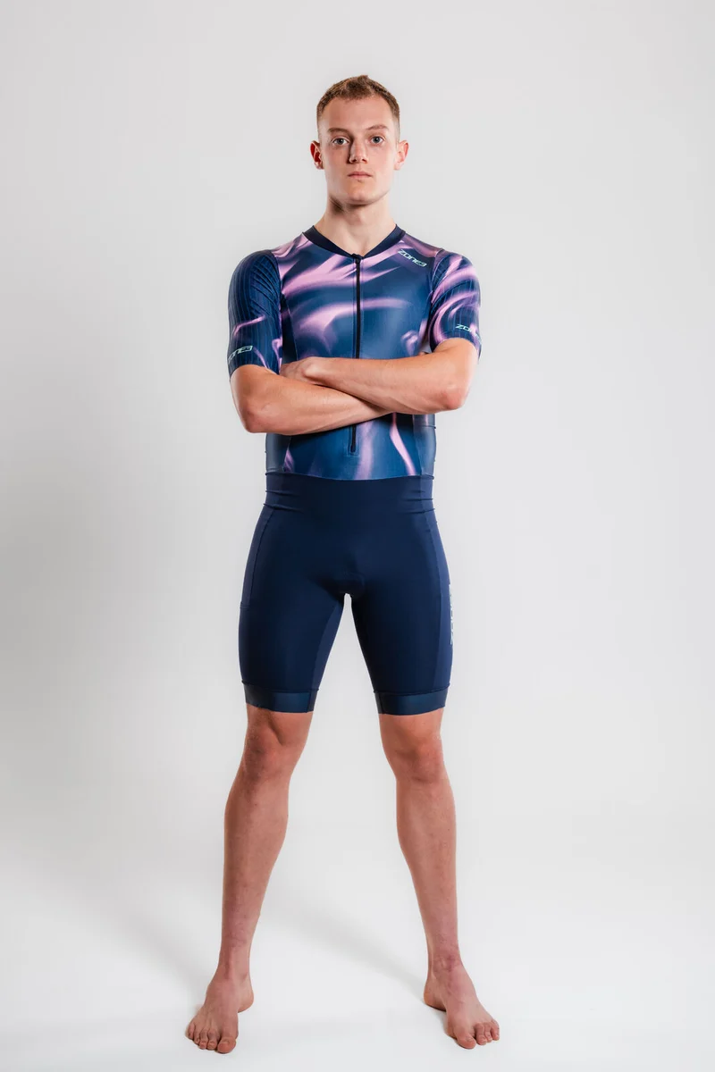 Zone3 Men's Activate Plus Short Sleeve Trisuit, Print