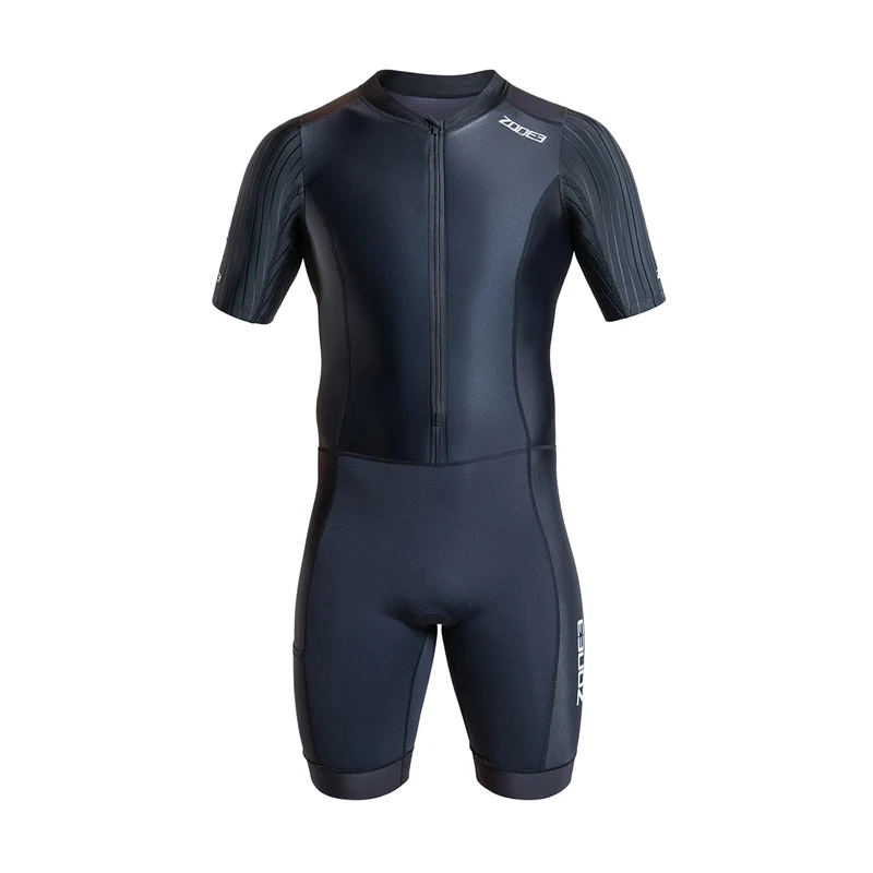 Zone3 Men's Activate Plus Short Sleeve Trisuit, Black