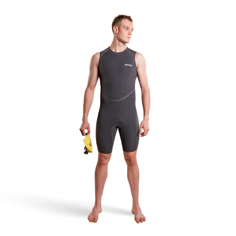 ZONE3 Neoprene Yulex® Kneeskin, Neoprenshorty, Herren, Black/Grey