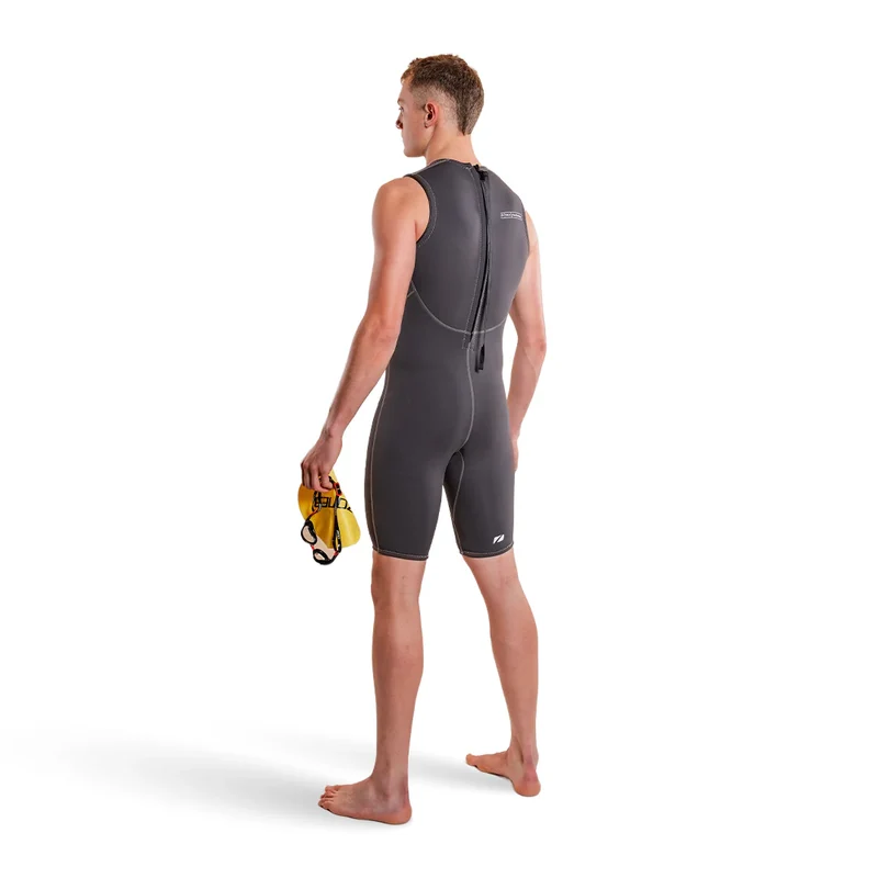 ZONE3 Neoprene Yulex® Kneeskin, Neoprenshorty, Herren, Black/Grey