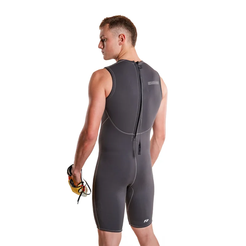ZONE3 Neoprene Yulex® Kneeskin, Neoprenshorty, Herren, Black/Grey