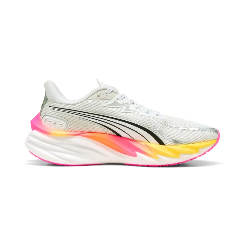 Puma Velocity NITRO™ 4, Laufschuh, Damen, Puma White/Glowing Red/Poison Pink