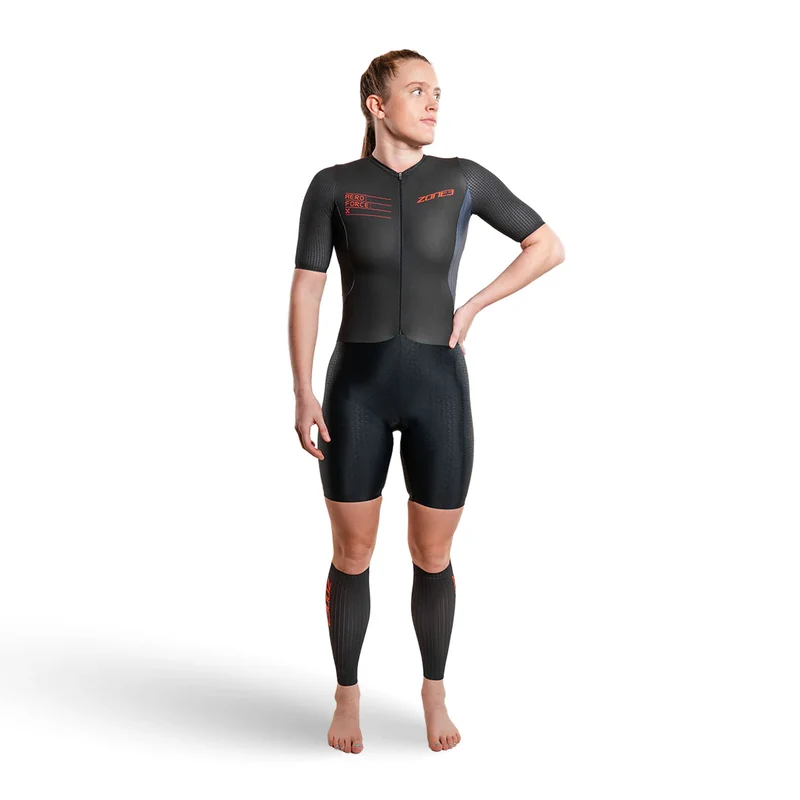 Zone3 Women's Aeroforce X II Short Sleeve Trisuit, Damen, Black