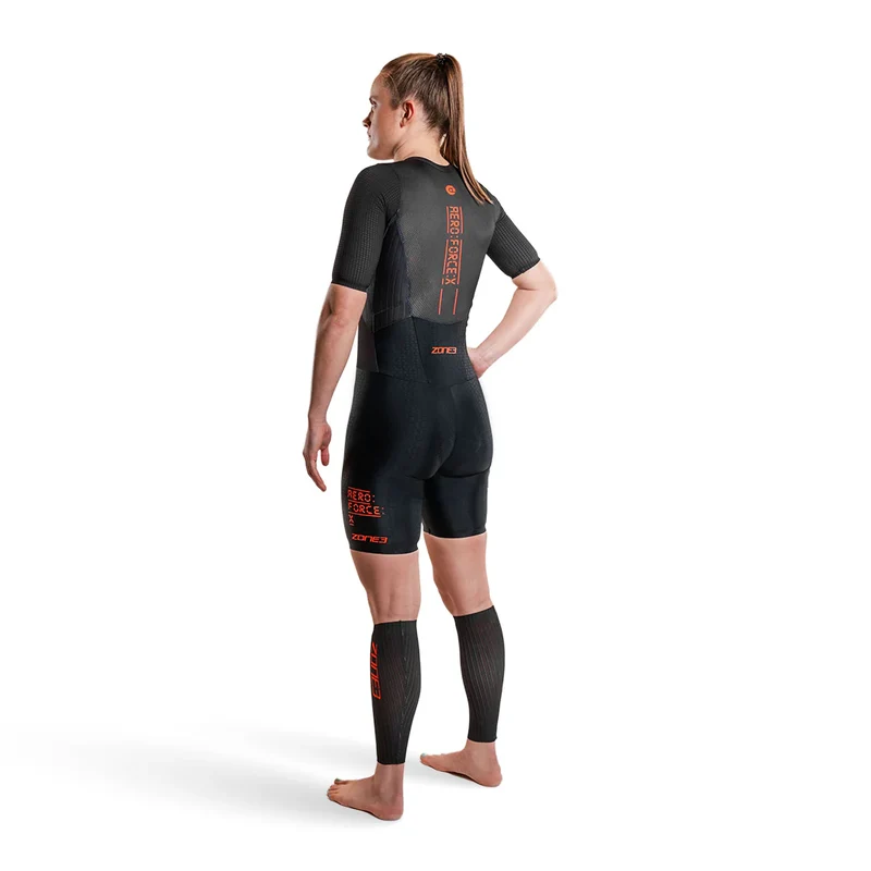 Zone3 Women's Aeroforce X II Short Sleeve Trisuit, Damen, Black