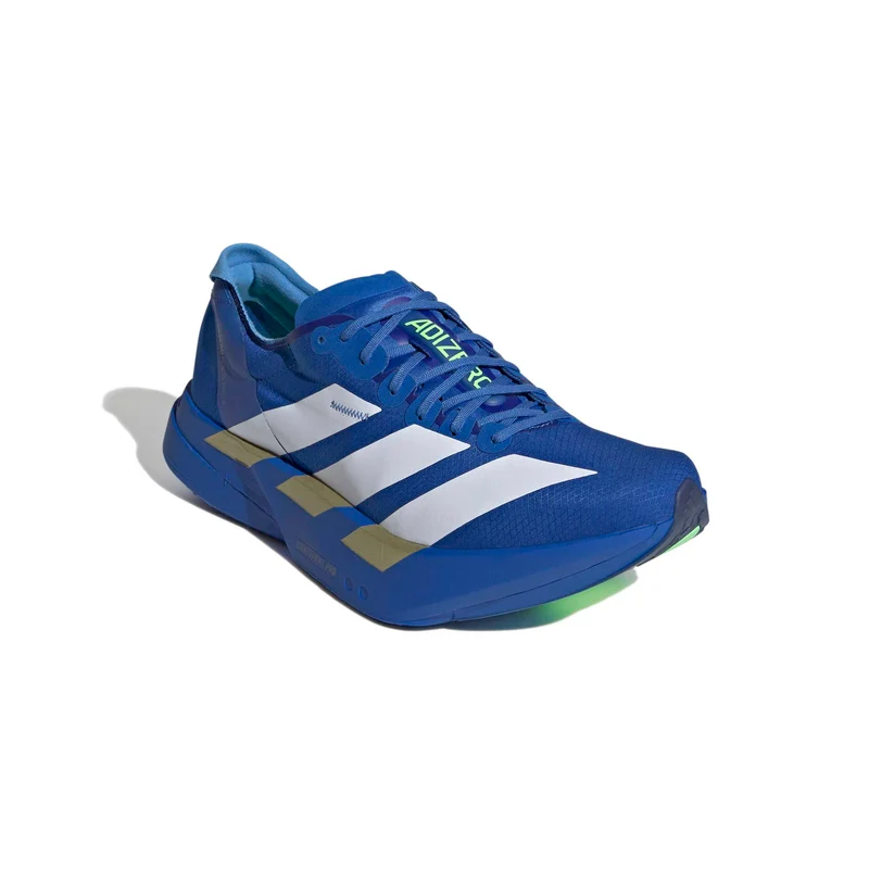Adidas ADIZERO ADIOS PRO 4, Laufschuh, Herren, Blue/White/Lime Burst