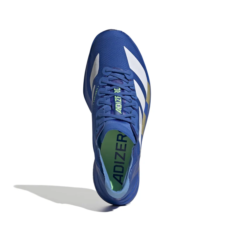 Adidas ADIZERO ADIOS PRO 4, Laufschuh, Herren, Blue/White/Lime Burst