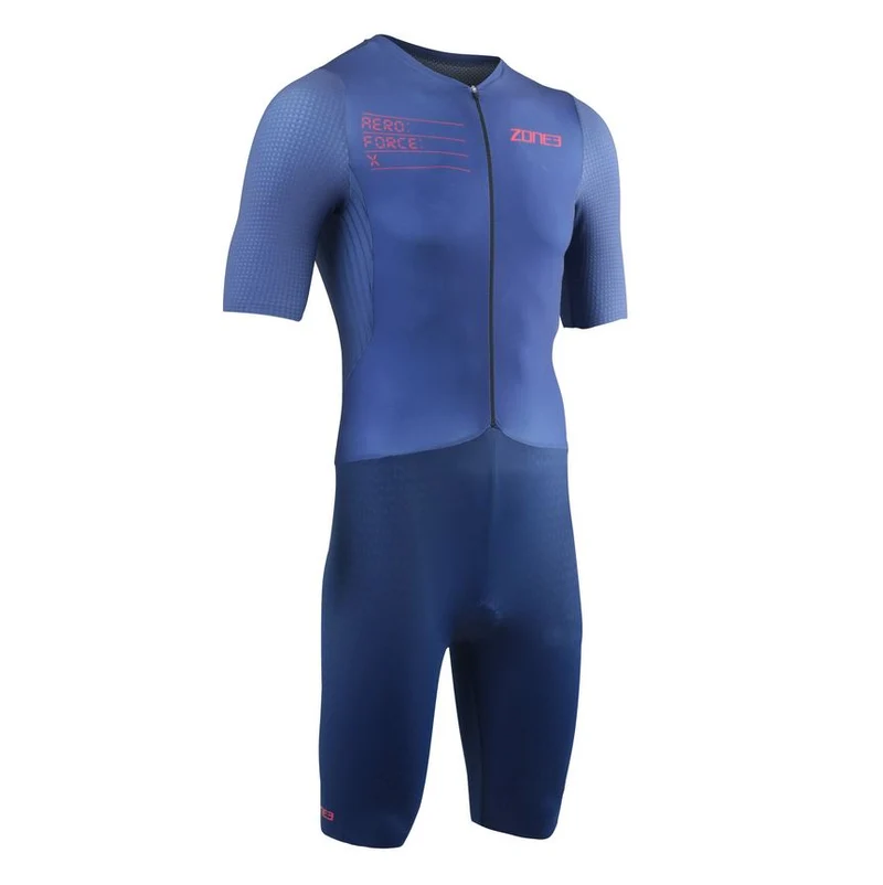 Zone3 Men's Aeroforce X II Short Sleeve Trisuit Navy, B - Ware, kein Umtausch