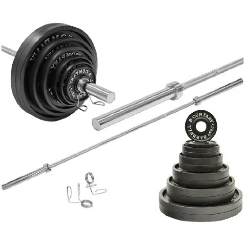 Olympia-Set 175,5 kg Langhantelstange und Hantelscheiben Guss