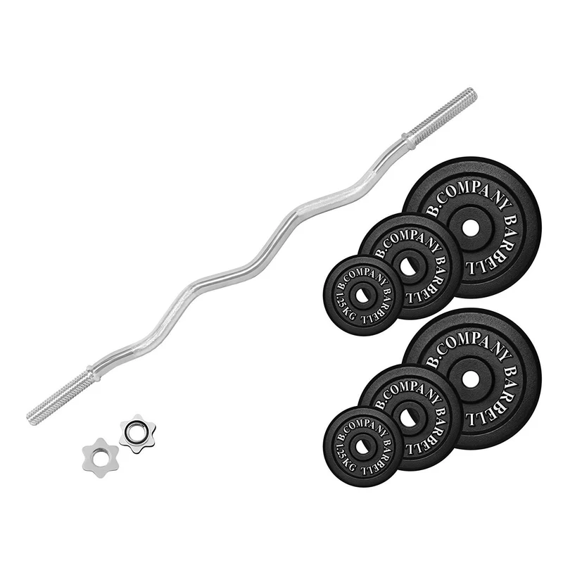 Guss Hantel-Set 24 Kg SZ-Curlstange SZ-Hantelstange Hanteln