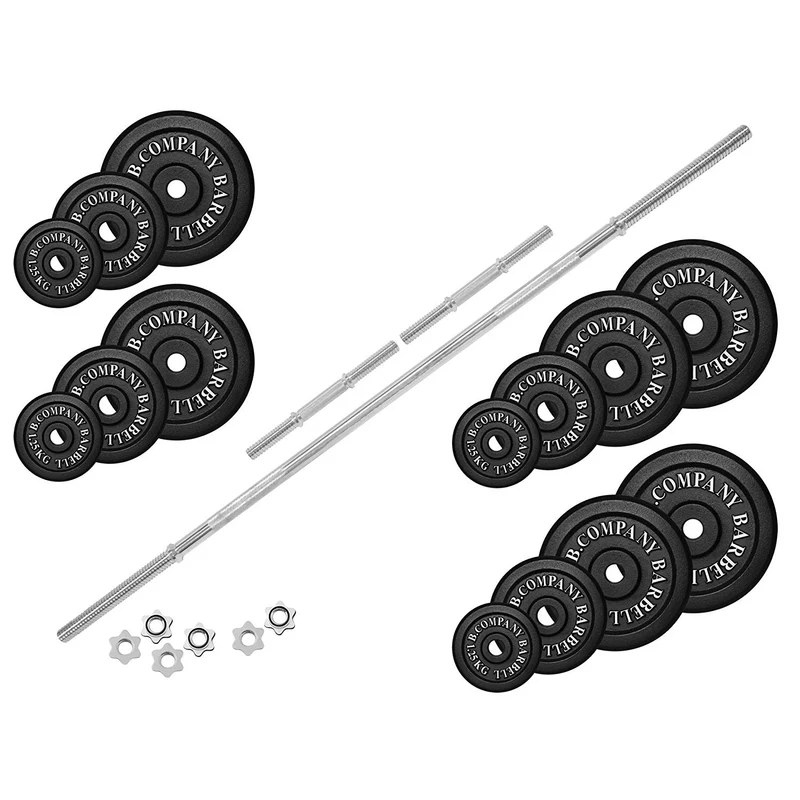 Guss Hantel-Set 69 Kg Langhantel Gewichte Kurzhanteln Hanteln