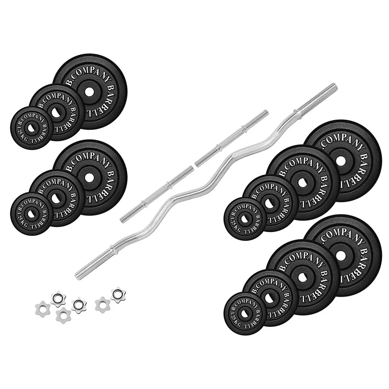 Guss Hantel-Set 66,5 Kg SZ-Curlstange Hantel Gewichte Kurzhanteln