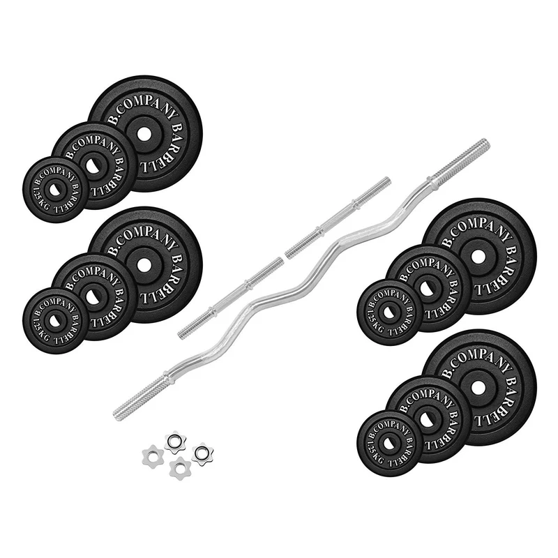 Guss Hantel-Set 46,5 Kg SZ-Curlstange Gewichte Kurzhanteln Hanteln