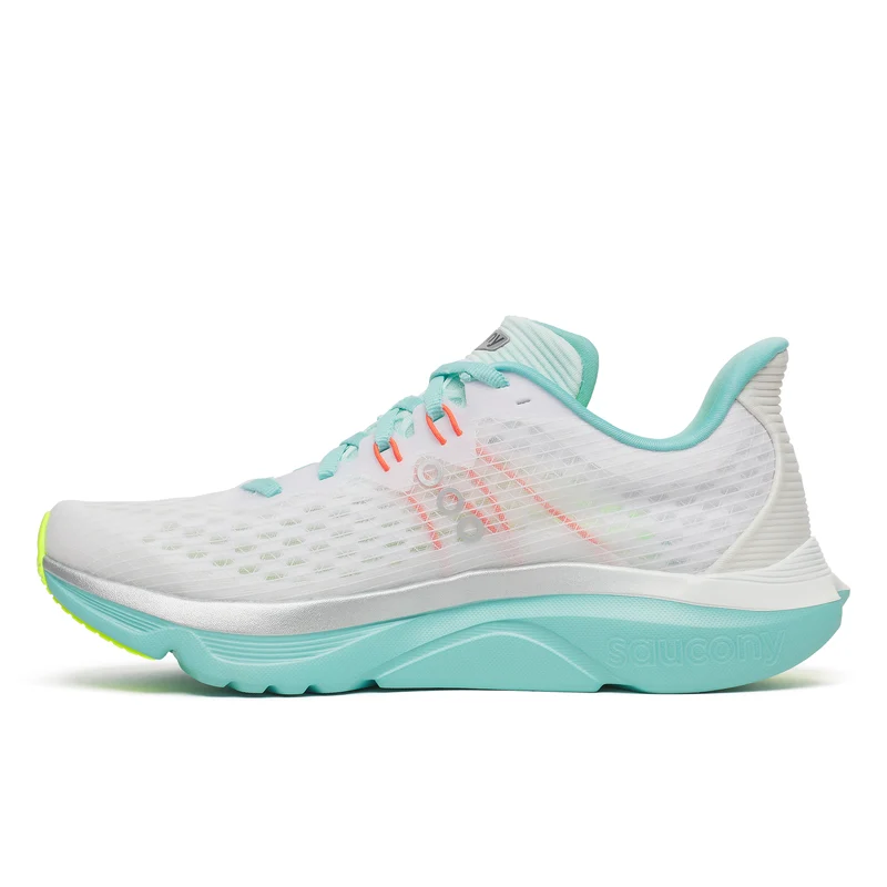 Saucony Kinvara 16, Laufschuh, Damen, White/Aqua