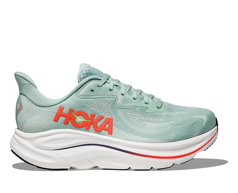 Hoka Clifton 10, Laufschuh, Herren, Sage/Neon Flame