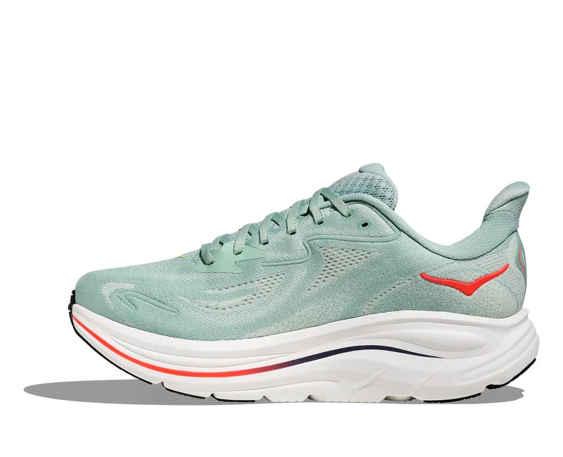 Hoka Clifton 10, Laufschuh, Herren, Sage/Neon Flame