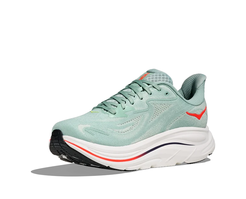 Hoka Clifton 10, Laufschuh, Herren, Sage/Neon Flame