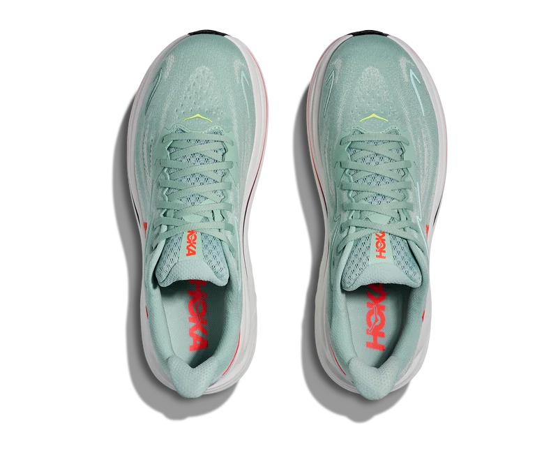 Hoka Clifton 10, Laufschuh, Herren, Sage/Neon Flame