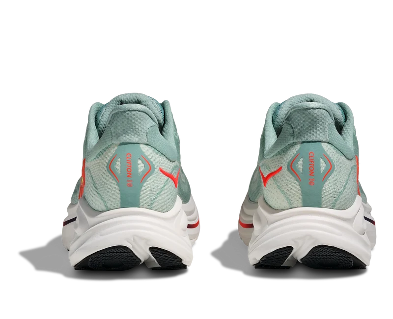 Hoka Clifton 10, Laufschuh, Herren, Sage/Neon Flame