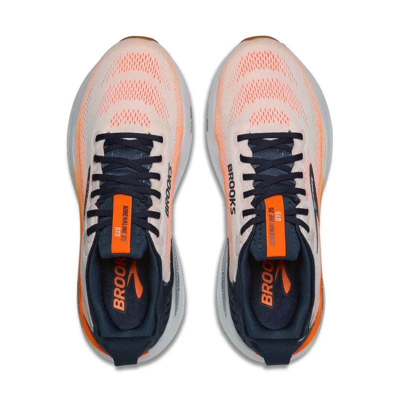 Brooks Adrenaline GTS 25, Laufschuhe, Herren, White/Spellbound/Orange