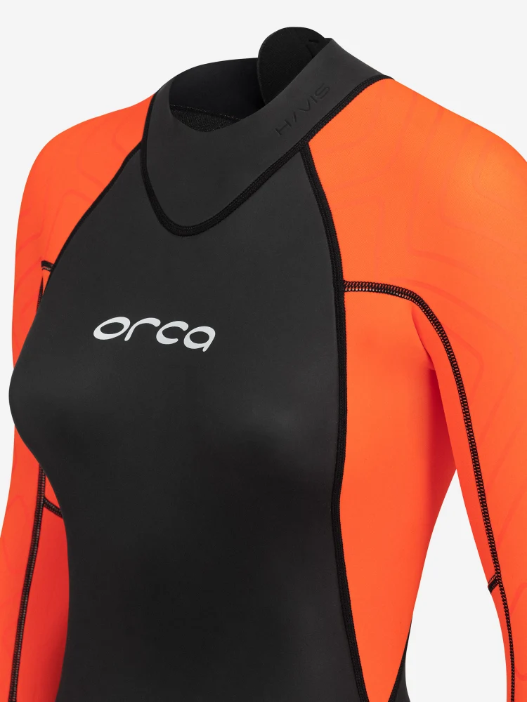 Orca Openwater Vitalis HI-VIS, Neoprenanzug, Damen, schwarz/orange, 2026