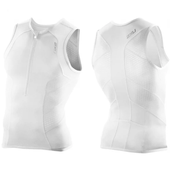 2XU Perform Tri Singlet, Herren, weiß, B - Ware, kein Umtausch