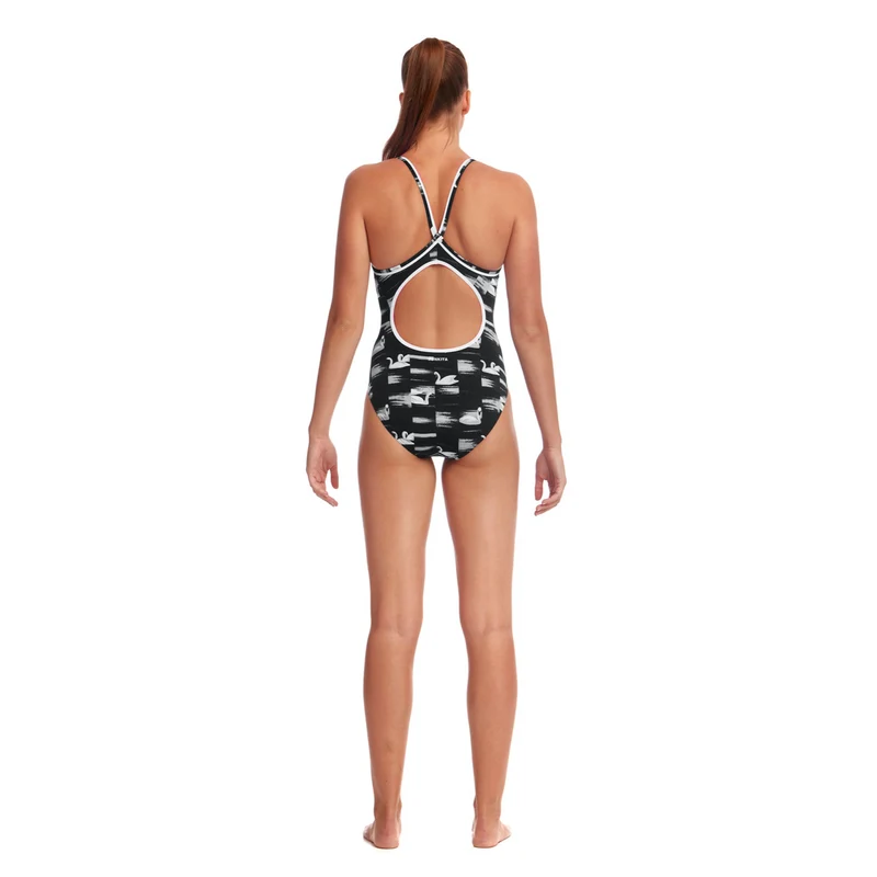 Way Funky Funkita Diamond Back One Piece Black Swan, Badeanzug, Damen